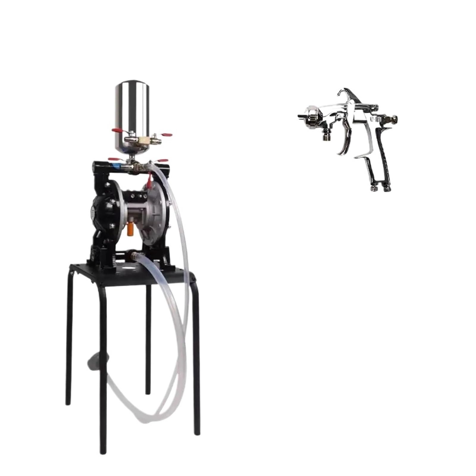 Bgaza No.10 A-15 Mini Pneumatic Diaphragm Paint Pumps A-10/A-15/A-15B/A-20/A-26, Mini Air Operated Paint Pump Aluminum Alloy Diaphragm Pump(No.10)