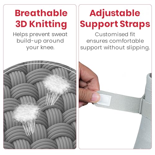 Image of AGEasy (Max Group) Hinged Knee Braces for Osteoarthritis | For Men & Women | Knee Caps for Pain Relief | Breathable fabric with Side Hinges | Knee Support for Joint Pain & Injury Recovery (L - Pair)