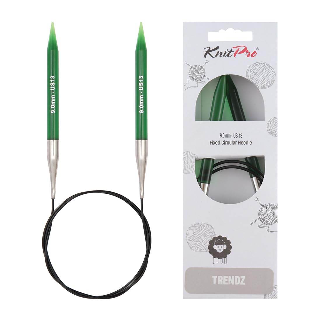 KnitPro Trendz Fixed Circular Needles 24" (60cm) | 9.00mm
