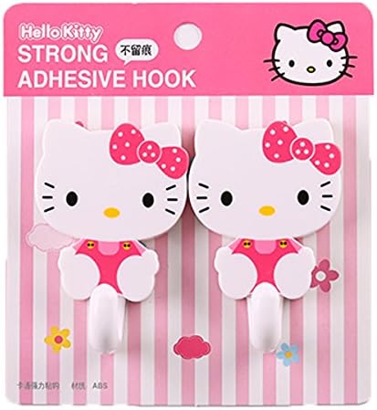 Cute Animal Giraffe Magic Hook Hanger Wall Hook Towel Holder Utility Creative Cartoon Decorative Hooks Home Decor,2pcs (rose red)