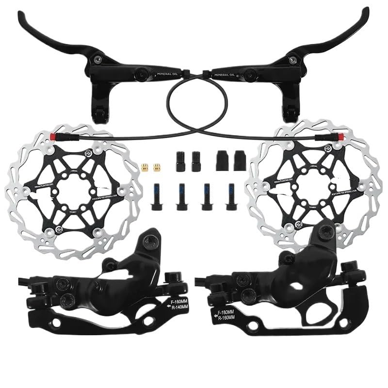 Freni Bici Disco di spegnimento Freno Idraulico for Bici a 4 pistoncini 1150mm 1950mm Parti Ciclismo for Bicicletta Freni Idraulici MTB