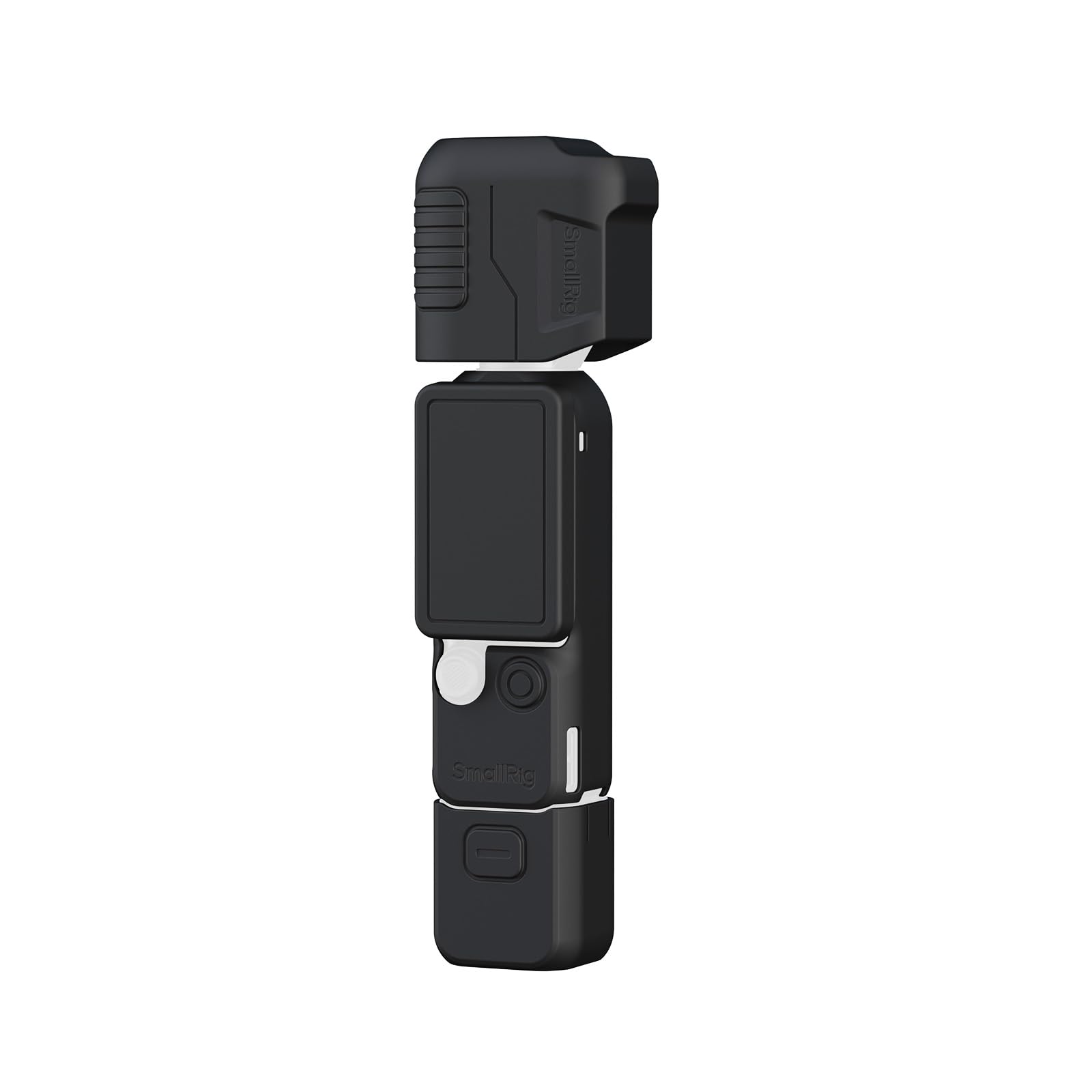 SMALLRIG Étui de Protection en Silicone pour DJI Osmo Pocket 4 - Protection Modulaire Multi-Directionnelle, Matériau en Silicone Souple, avec Protecteur d'Écran en Verre Trempé et Dragonne - 6007