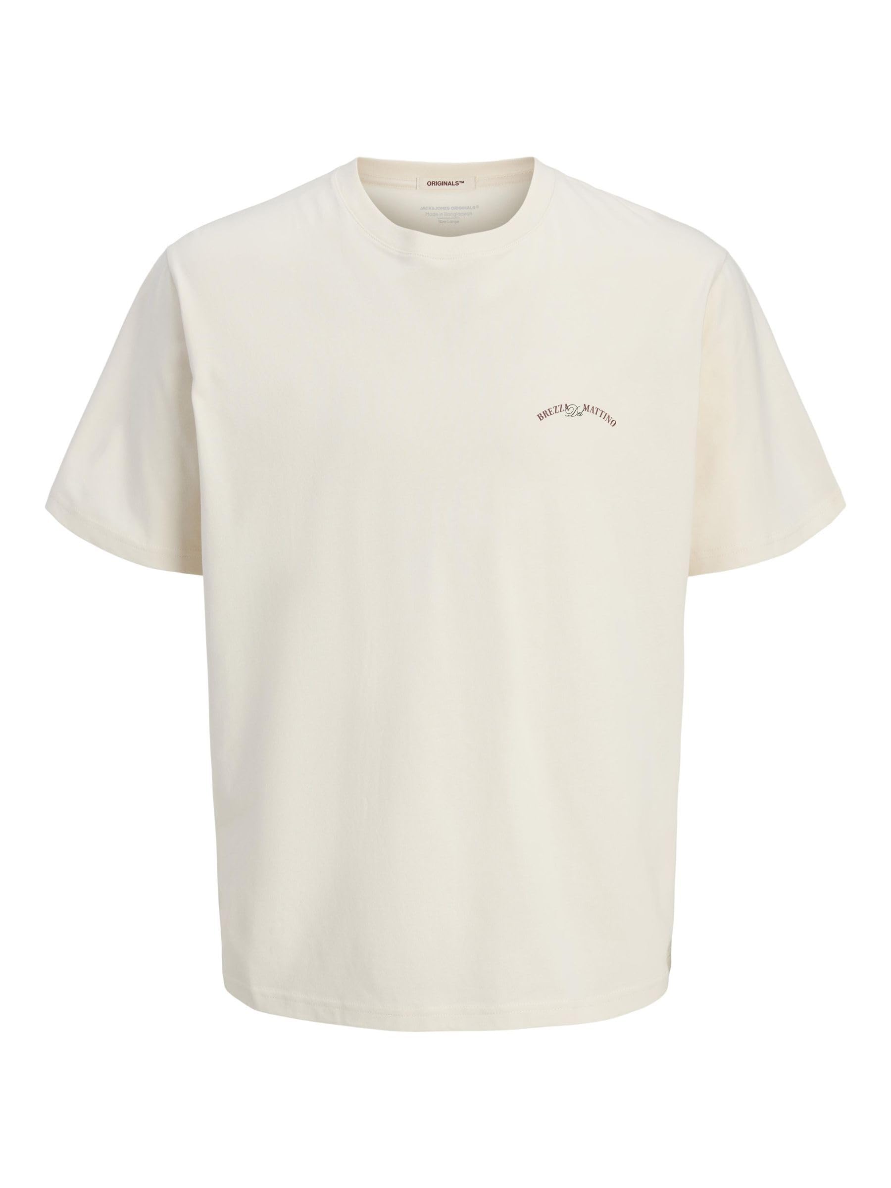 JACK & JONES Jorhydra Cutout Tee SS Crew Neck, Antique White, M