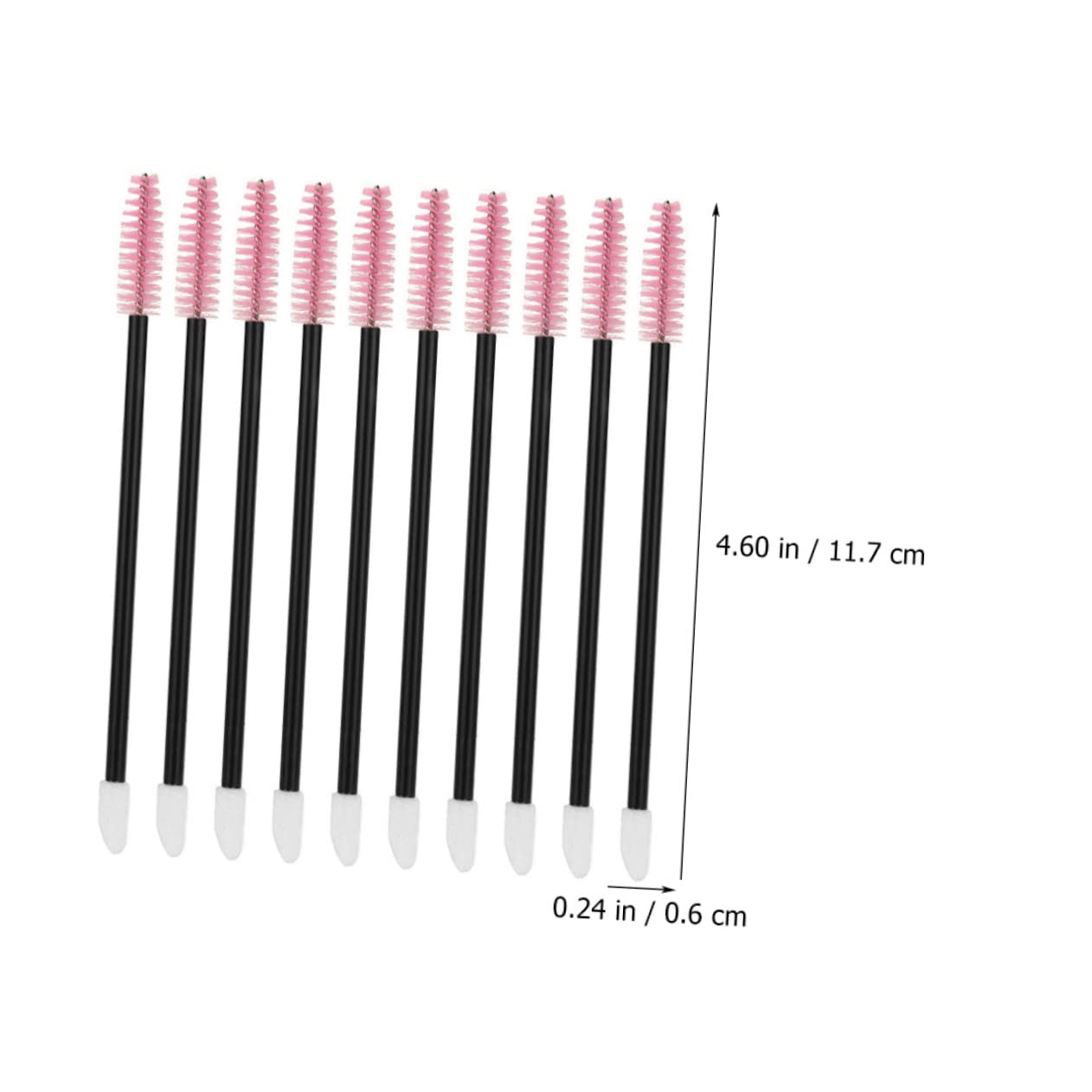 PartyKindom 50pcs Lash Brush Eyelash Extension Supplies Double-ended Disposable Mascara Wands for Travel Home Use