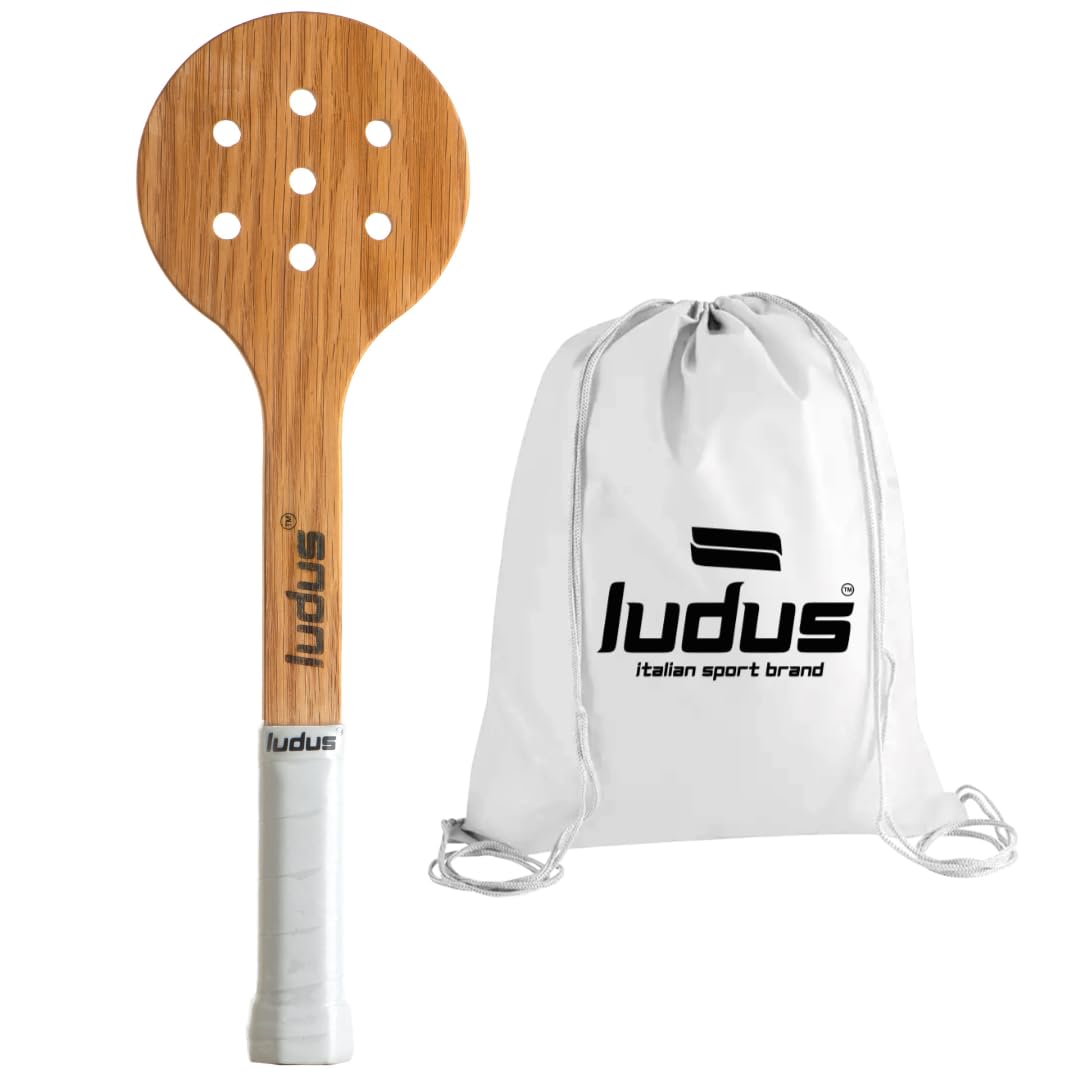 Ludus™ Raquette pédagogique en bois Padel | Pelle pour entraînement Padel | Wooden Racket Pour Débutants et Professionnels | Améliore Contrôle, Timing, Position et frapper dans le Point Doux | 1 pc