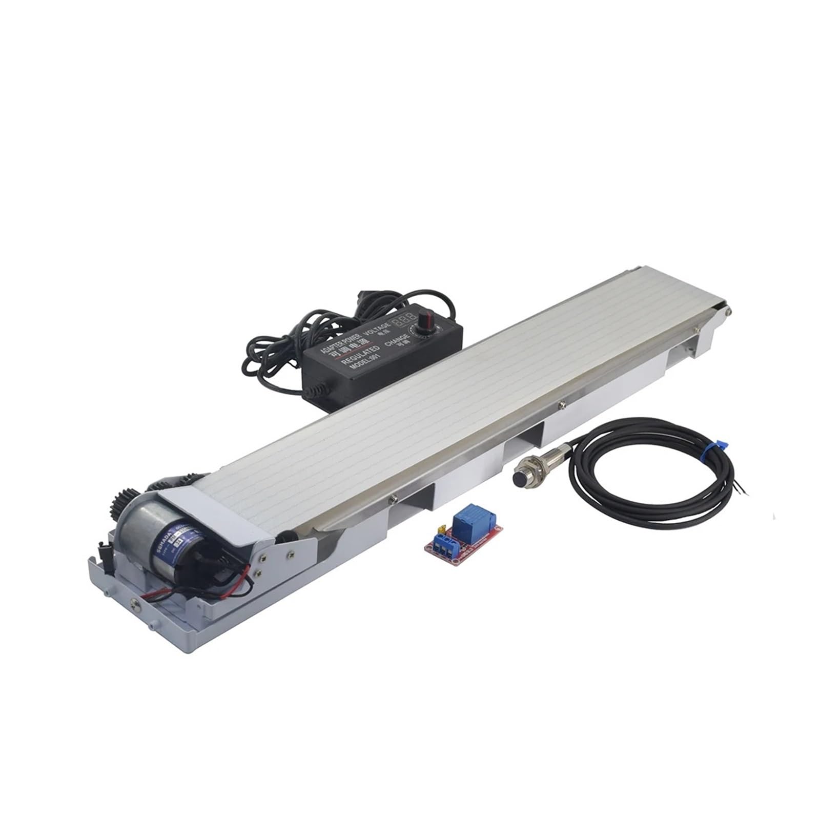 GTHTUHFD Conveyor 550Mm Small Conveyor With Photoelectric Sensor Switch Power Supply For Vending Machine Automatic Control Original,24v-Width 90mm