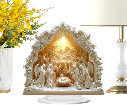 Ornamento Natalizio Double Face Cane Alano Con Albero E Camion | Decorazione Albero Di Natale In Legno E Acrilico | Regalo Per Amanti Dei Cani | 2 Strati - 2