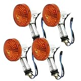 one+lifestyle バイク GS ウインカー 大きい デカット 汎用 GS 旧車 カフェレーサー ヨーロピアン (オレンジ)