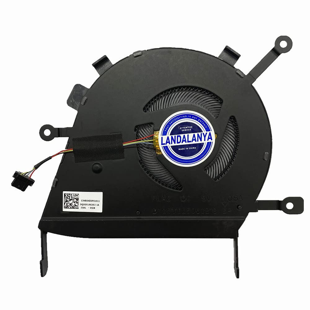 LandalanyaReplacement CPU Cooling Fan for Asus Q406D Q406DA Series Laptop 13NB0KX0P01011 DFS5M325063B18 FLA2 DC 5V 0.5A