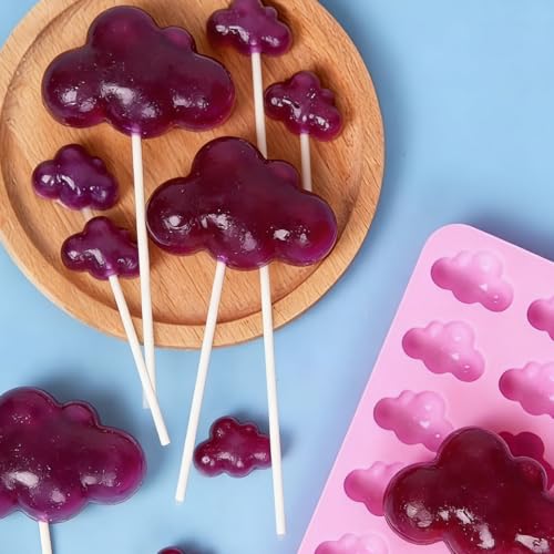 2 PCS Cloud Silicone Mold Cloud Shape Chocolate Molds Silicone Candy Molds Mousse Fondant Mould 3D Fondant Cake Food Jelly Drop Glue Mold Soap Molds Non-Stick Cloud Moldsfor Kitchen DIY Baking Tools - Image 4