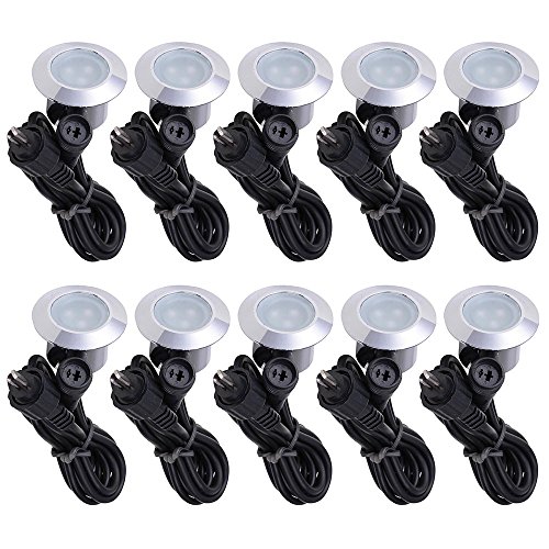 Yescom 10 X Deck Lights Decor Garden Mall Outdoor Romantic Beauty Step Stair Lamp Warm White Ip65 Waterproof #TOP1