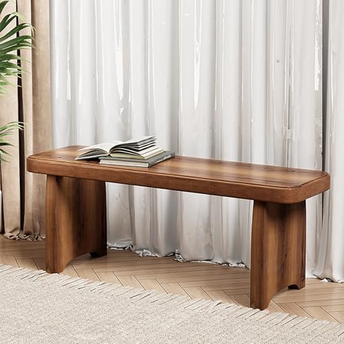 Banc en bois massif pour couloir et chambre style ferme chaleureuse