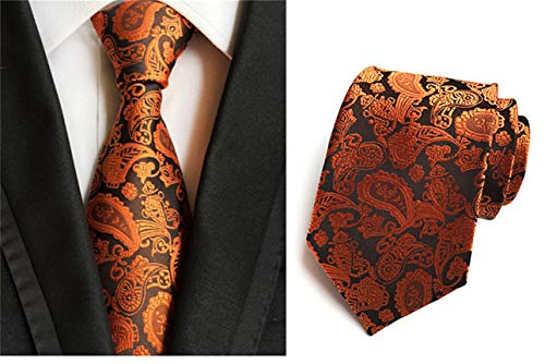 Lanfire Gravatas masculinas Paisley Floral Jacquard Tecido Gravata Masculina Casamento Clássica Grav