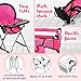 Pink Baby Doll Accessories Set - 3 In 1 Baby Doll Furniture Set with Baby Doll High Chair, Baby Doll Crib, Baby Doll Bouncer Seat, Baby Doll Bed Set for 18” Doll - Play Baby Doll Toys for 18
