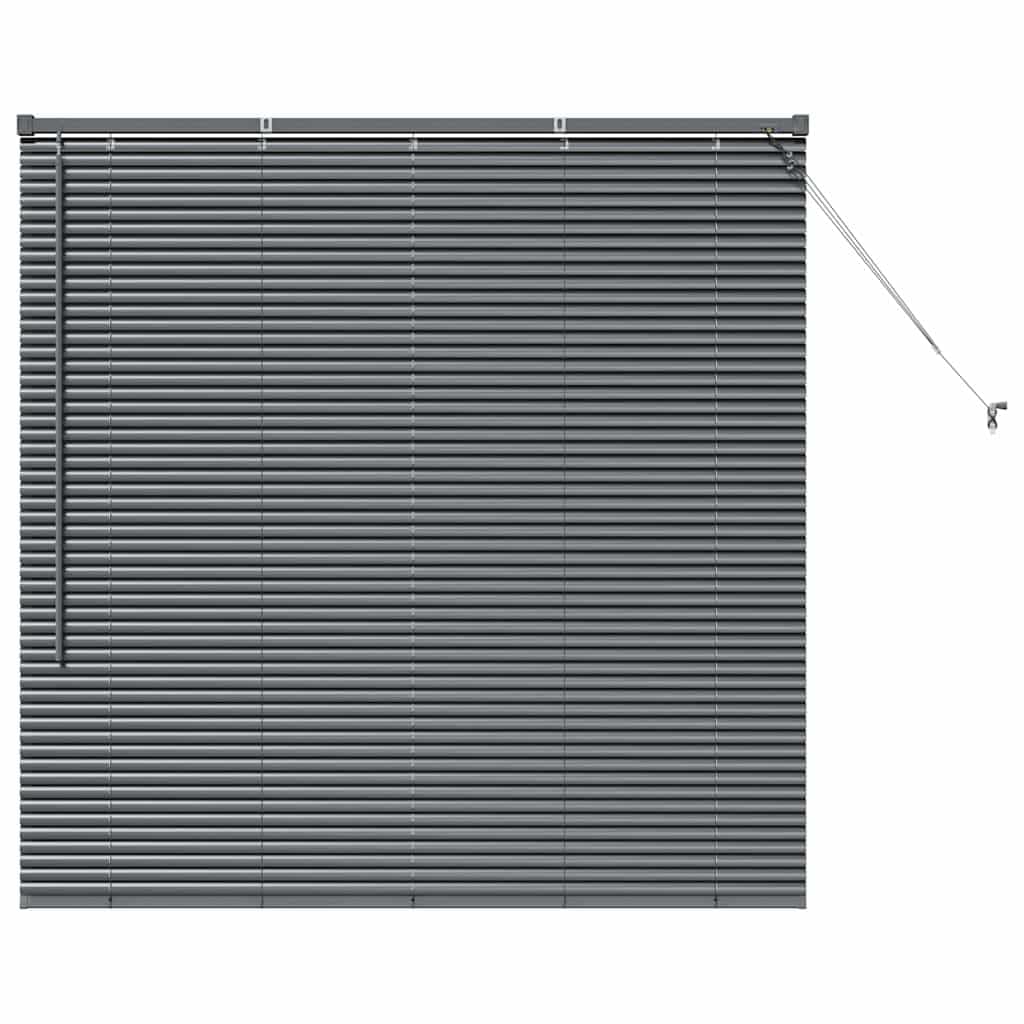 Vidaxl Venetian Blinds Manual Dark Grey 130 X 125 Cm Aluminium