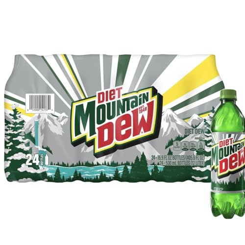 Mountain Dews Diet Soda, 16.9 fl. oz. Bottles, 24 Pack