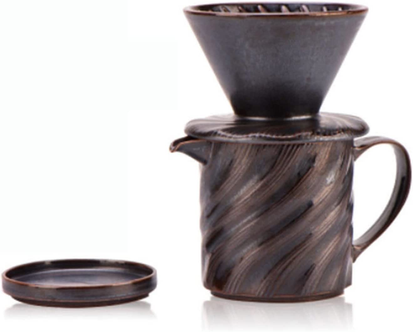 Percolator Coffee Pot Espresso Machine Ceramic Coffee Drip Pot Heat Resistant Coffee Pot Funnel Filter