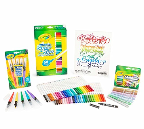 Crayola Crayoligraphy Calligraphy Kit, Hand Lettering for Beginners, Gift, 60+ Pieces
