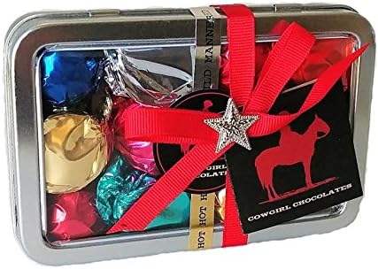 Gourmet Chocolate Assorted Truffles by Cowgirl Chocolates (Assorted Spicy & Mild, 1/3 lb Truffle Travel Tin)