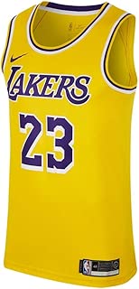 Nike Mens Los Angeles Lakers Lebron James 2018-19 NBA Swingman Gold Jersey 100% Authentic - coolthings.us
