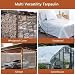 Transparente Plane – Transparente Abdeckung, Hühnerstall für Zwinger | wasserdichte PVC-Plane mit Metallösen, Plane aus PVC, verstärkt mit Seil, wesentliche Elemente für regnerische Tage
