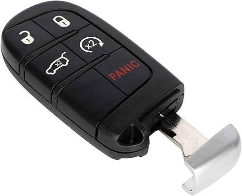 Miniatura 7 de Llavero de repuesto para Jeep 14-19 Grand para Cherokee 17-19 para Compass 18 Trailhawk 15-19 Grand para Cherokee SRT (7812A-40821302) 5 botones 1pad