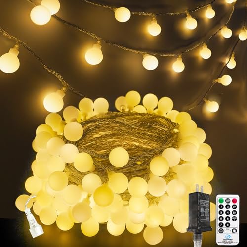 200LED Connectable Globe String Lights Indoor Outdoor for Bedroom, 66ft