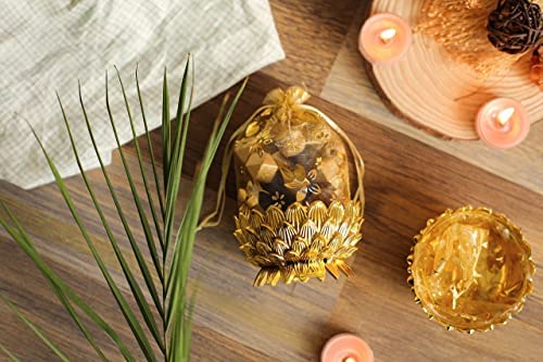 SATYAM-KRAFT-6-Pcs-Golden-Decorative-Net-Potli-Basket-For-Traditional-Royal-Gifting-Dry-Fruits-Packing-Golden-Round