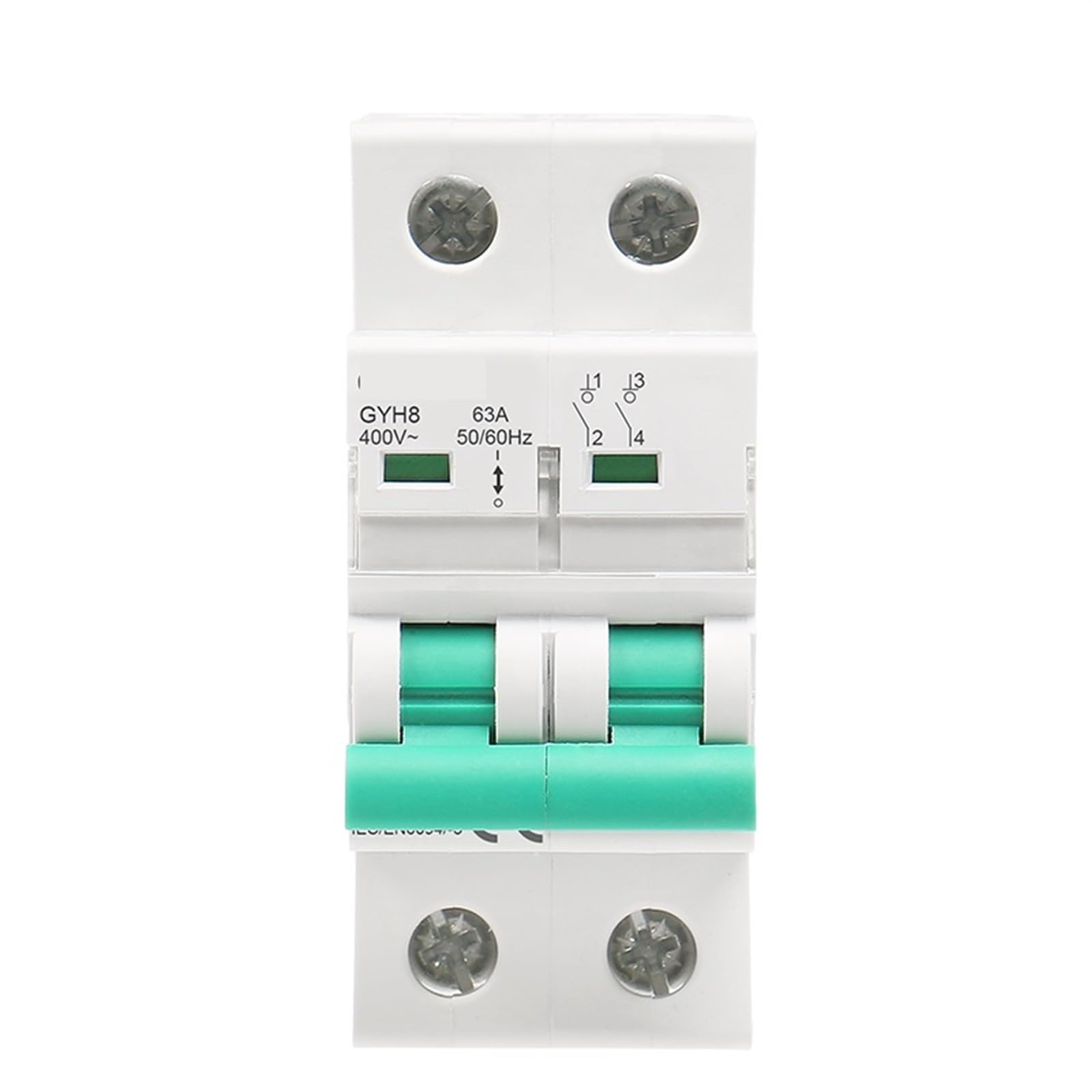 YFHGULBTK GYH8 Din Rail 2Pole Main Switch Function Disconnector Isolator Circuit Breaker 400VAC DP 1Pcs(25v)
