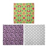 PACK DE 3 - Cada bandana cuadrada es 55 cm x 55 cm. Diseño unisex. HECHA EN TURQUIA.