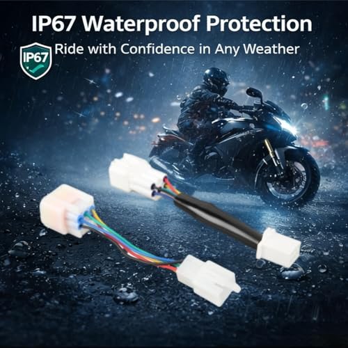 Image of KIMISS 2PCS Electric Motorcycle Controller Connector, 165mm /6.49in Motorcycle Hall Controller Adapter IP67 Sensitive
