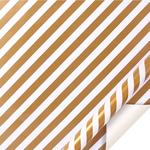 Wzxhew Gold And White Wrapping Paper Valentine's Day Birthday Gift Box Wrapping Paper Polka Dots Wrapping Paper Commercial Wrapping Paper Christmas (A, One Size)