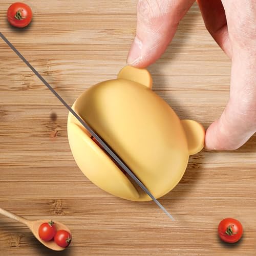 Image of 1PCS Compact Knife Sharpener for Kitchen Use, Small Sharpening Tool with Non Slip Base for Household Cooking and Food Preparation(Yellow,A,F)