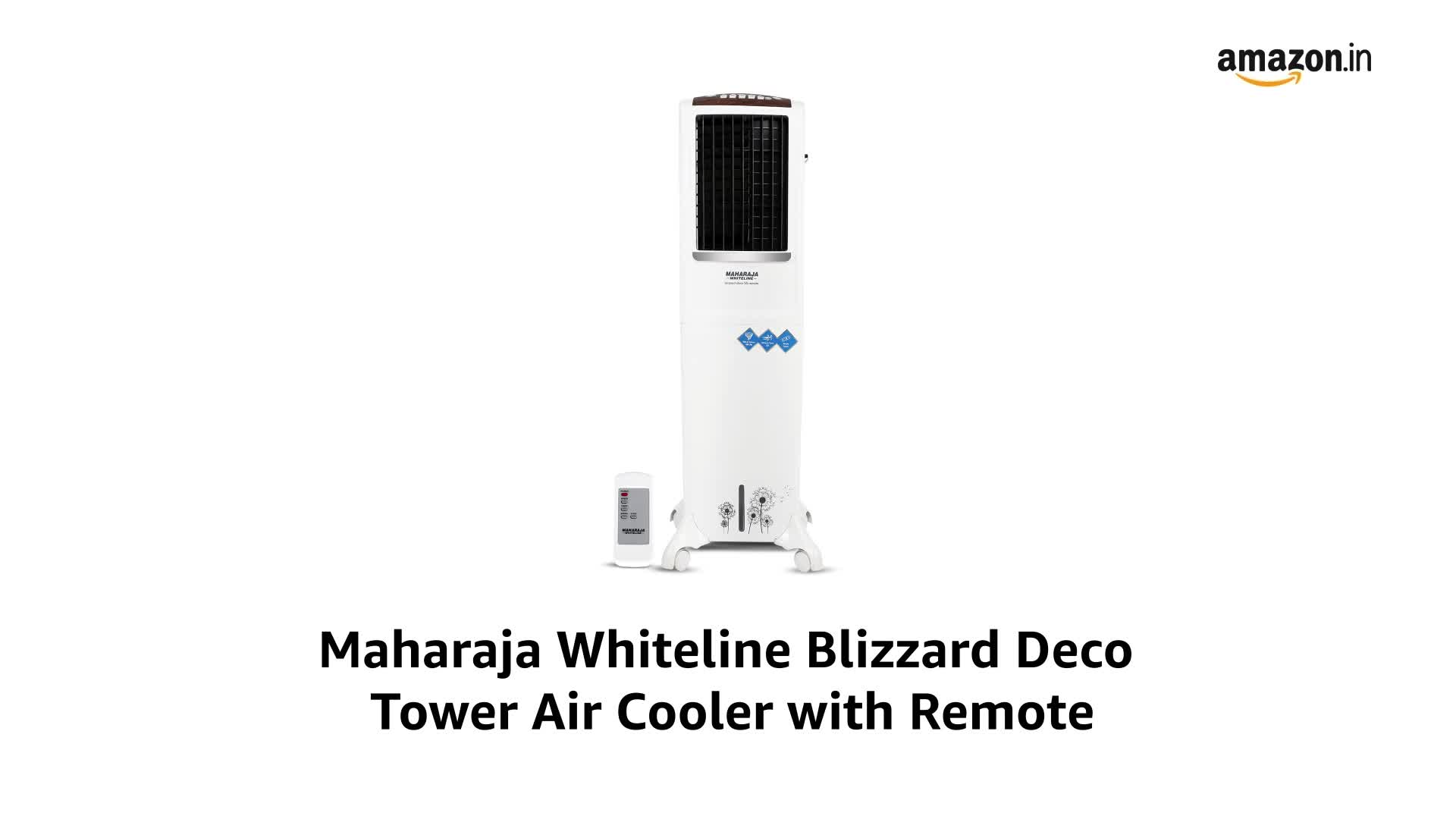 Maharaja Whiteline Blizzard Deco Tower Air Cooler with Remote | 54