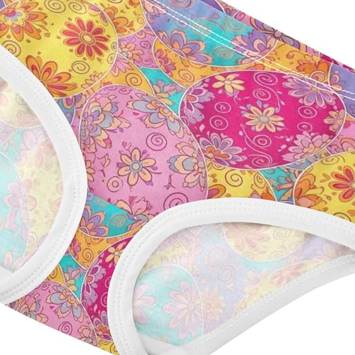 Cotton Toddler Underwear Floral Colorful Cartoon Easter Eggs Floral Little Girl Panties Durable Underpants Briefs 2t4