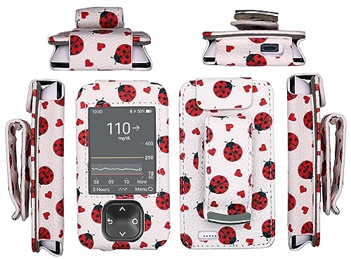 Designed Fitted Leather Case with Clip & Screen Protector (Lanyard Included) for Dexcom G7 / G6 Receiver (WLDB-1)