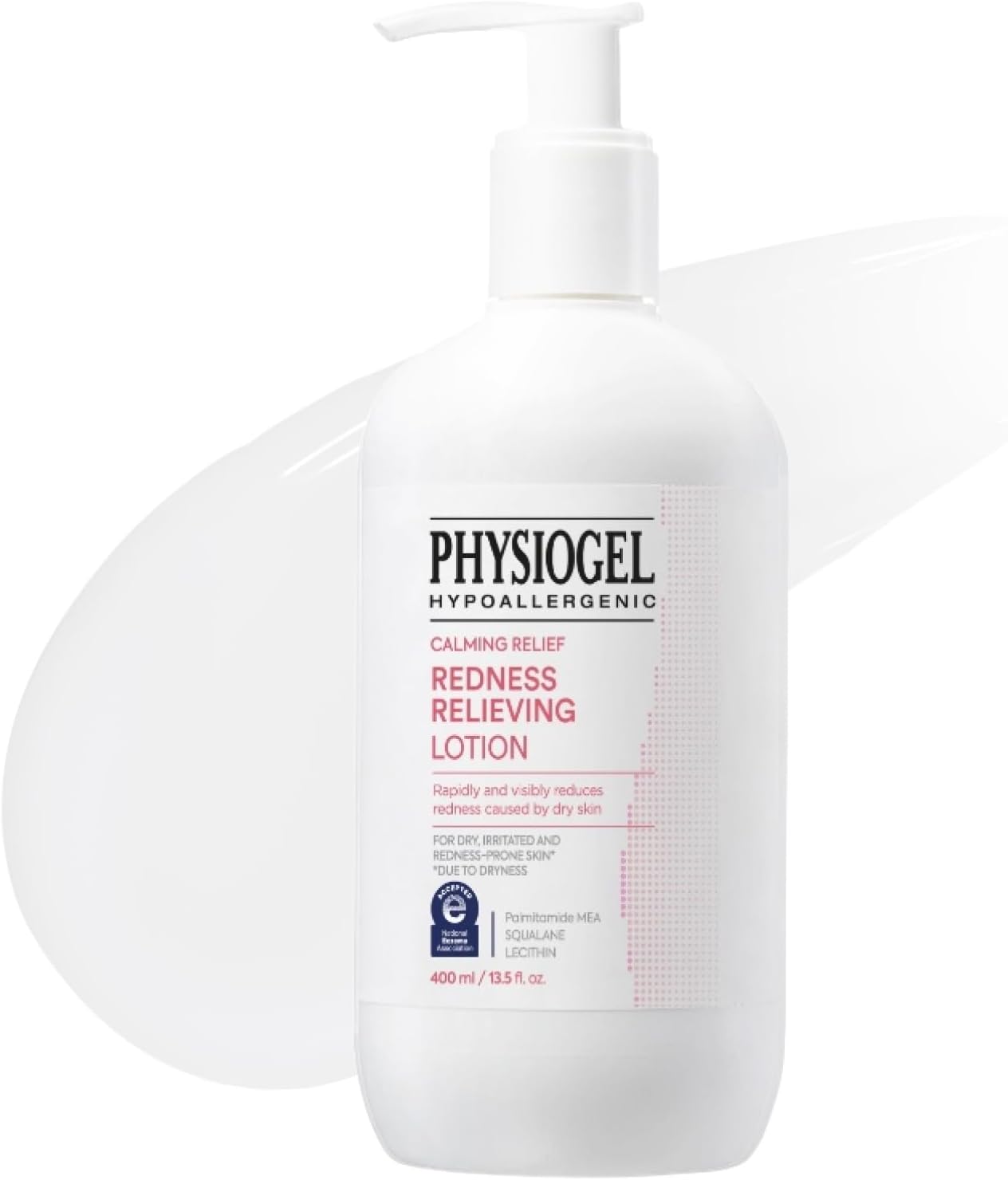 Calming Relief Redness Relieving Lotion, Body Lotion & Face Moisturizer with Squalane, PEA Complex, For Dry, Irritated & Redness-Prone Skin, 13.5 fl. oz.