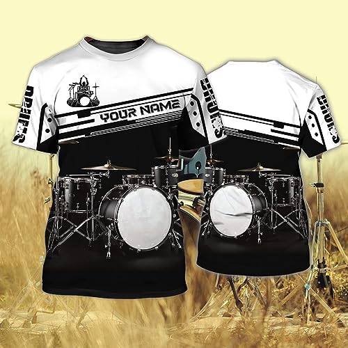 Personalized Drum 3D All Over Printed Shirt, Custom Name for Women Men, Drummer Gifts, Gift for Birthday, Christmas4