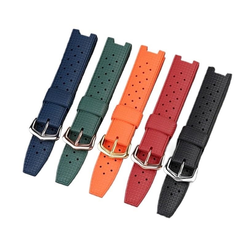 Bracelet montre Pasha compatible Cartier silicone concave résistant eau caoutchouc - 3