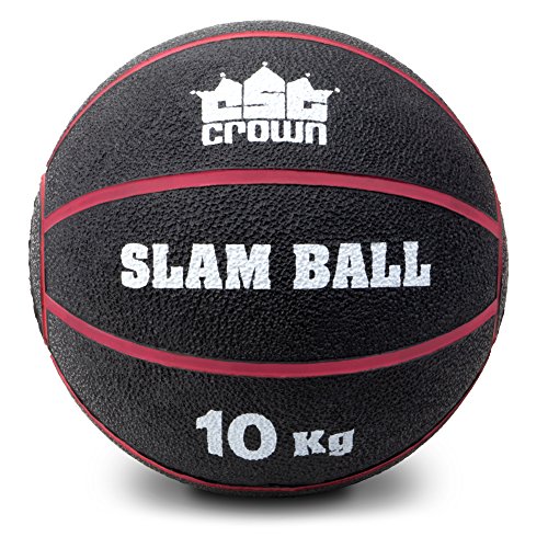 Crown Sporting Goods Slam Ball, Weighted Textured Rubber Ball – Strength & Conditioning Training E Crown Sporting Goods Slam Ball, Weighted Textured Rubber Ball – Strength & Conditioning Training E