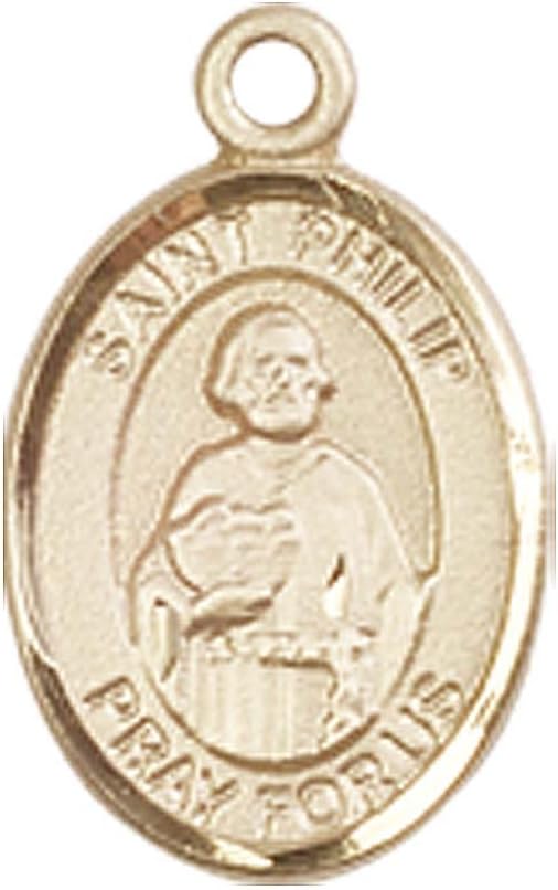 F A Dumont 14kt Gold St. Philip Neri Medal. Patron Saint of