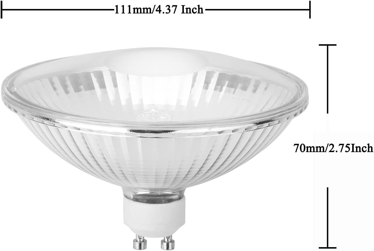 Dimmable GU10 Based AR111/FR111 Halogen Bulb, 75W 900LM Reflector GU10 Flood Bulbs for Down Light Track Light Warm White 3000K (Pack of 4)