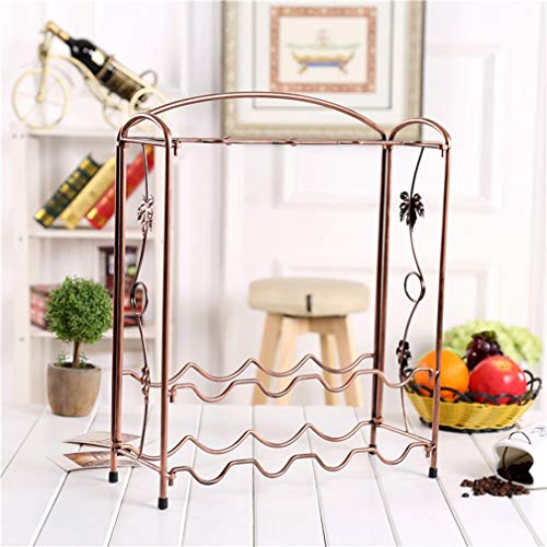 Soporte de hierro para vino de encimera, 8 botellas miniatura 4