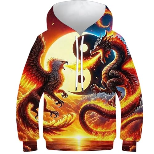 Sweat capuche fille garçon imprimé 3D avec poche taille 11 12 13 ans
