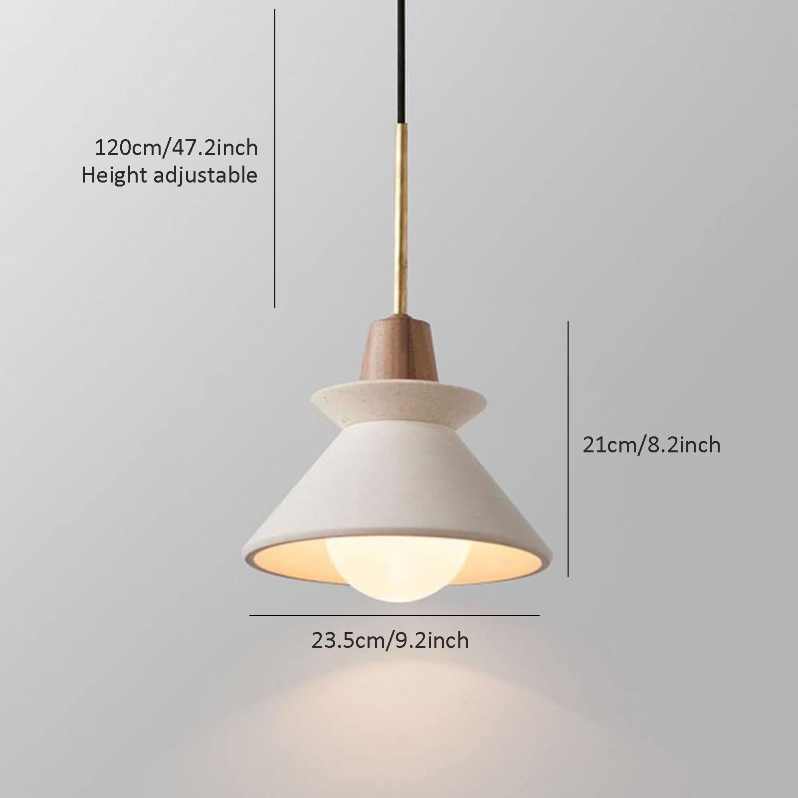 Mini lámpara colgante de hormigón, Moderna, 1 Luz para Isla de cocina, Cemento Industrial, lámparas colgantes modernas E26, accesorio de iluminación para cocina, Bar y dormitorio.