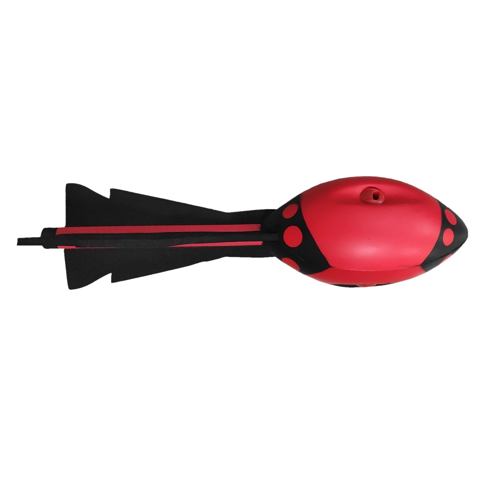 Mrisata PU Missile Whistle Ball, Classic Foam Football Throw Training Ball with Howling Sound and Optimized Flight Tail, for Outdoor Indoor Flight Optimization Skill Practice (A)