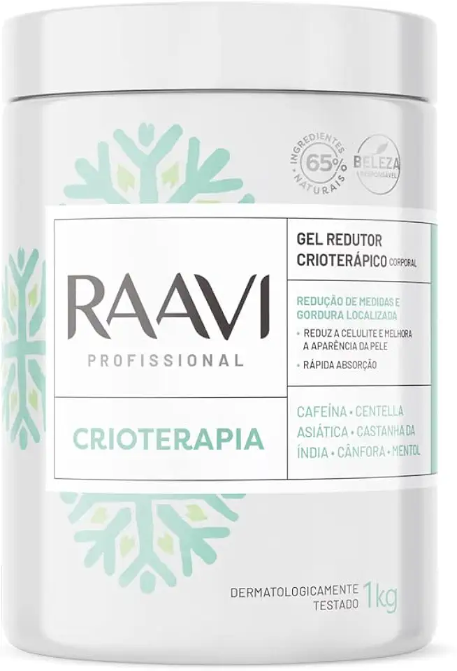 Raavi - Gel Redutor Crioterápico Corporal 1kg