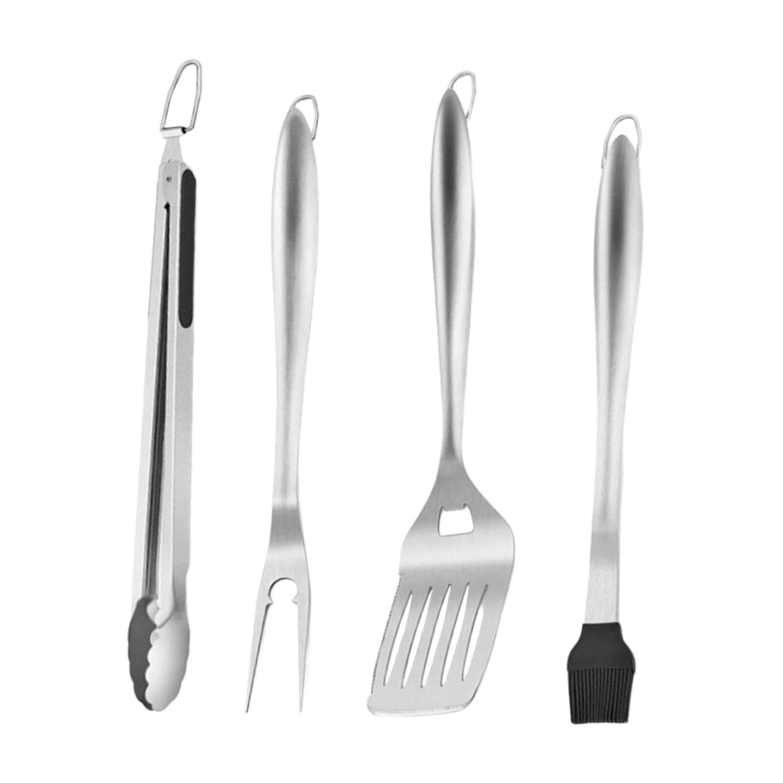 4X zestaw narzędzi do grillowania, narzędzia do grillowania, wysokiej jakości akcesoria do grillowania zestaw przyborów do grillowania do kuchni, kempingu, podwórka, imprezy, prezentów urodzinowych/91