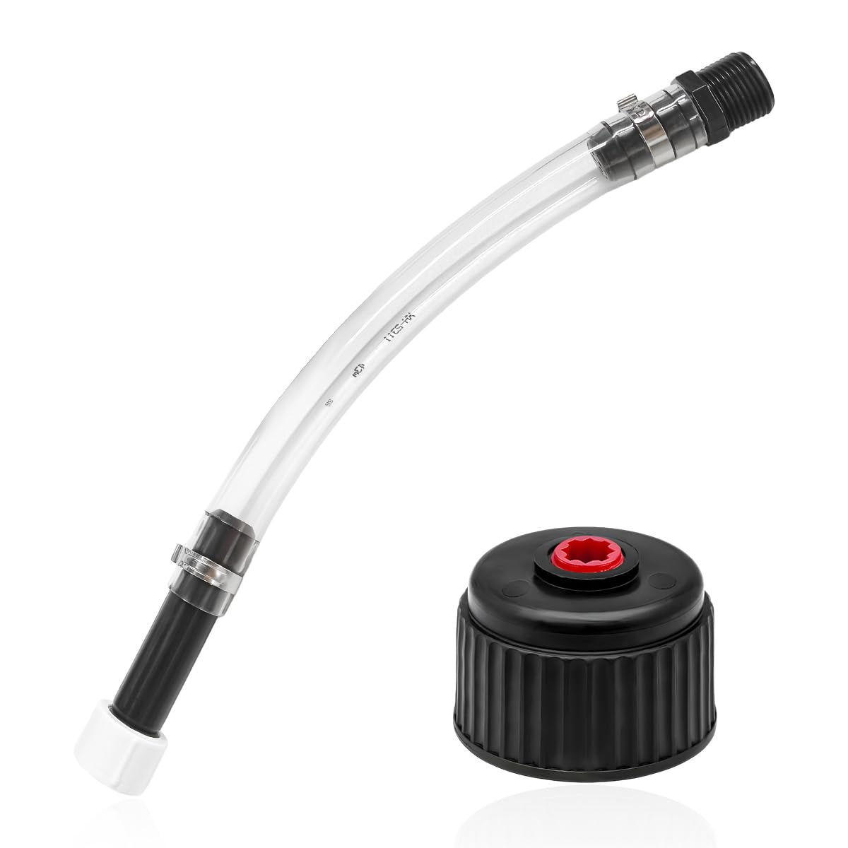 Wevdn 2 PCS Gas Cans Racing Fuel Jug Hose & Cap 3042, 5 Gallon Racing Gas Tank Fuel Filler Hose with Jug Cap Replacement, Fuel Gas Can 3042 Utility Jug Cap with Fuel Jug Hose Bender