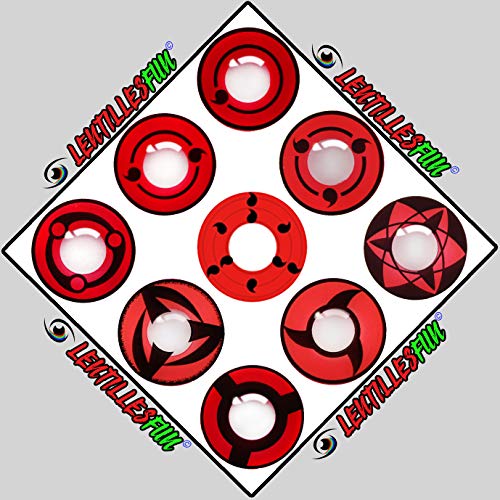 Paire de lentille de contact de couleur Mangekyu Sharingan Izuna (frère de madara) (sans correction) - Image 4